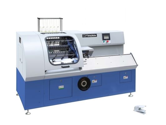 SX-460E 12 iğne ve 19 mm iğne aralığı Program kontrolü Yarım otomatik bağlama dikiş makinesi El kitabı bağlama makinesi